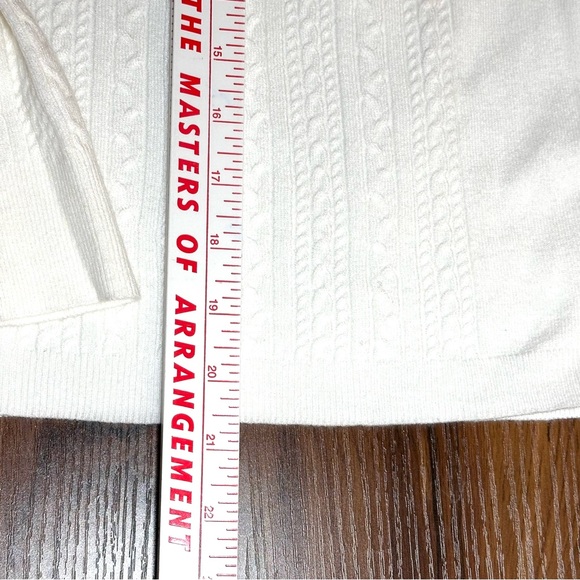Crave Fame Sweater Sz XL Junior Soft Cable Knit White Ribbed Stretchy NWT - Picture 14 of 14